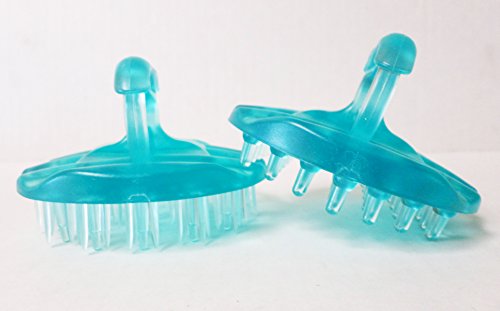 body & sole Shampoo and Scalp Toning Brush + Scalp & Body Massaging Brush (Pack of 2) - Set Includes 2 Different Brushes That Clean and Massage Scalp and Body, Helps Control Dandruff Too (Aqua Blue)