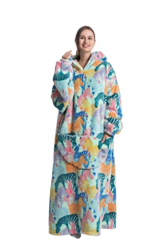 Lengthen Hoodie Blanket,Oversized Ultra Soft Warm Wearable Hooded Blanket Sweatshirt,One Size Fits All Adults Men Women - Image 4