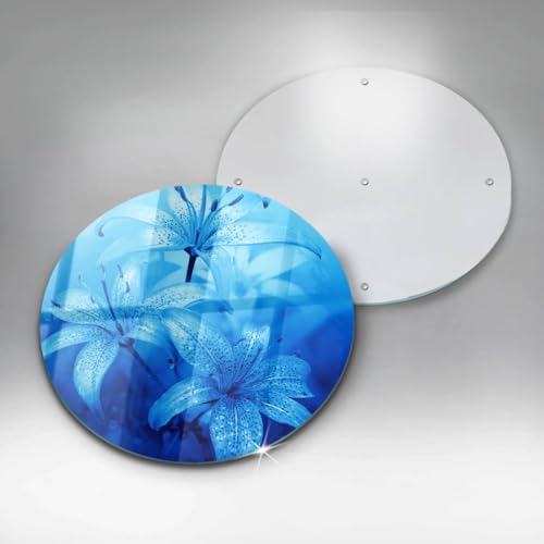 Plaque de protection induction fleurs bleues pour sublimer la cuisine - 5