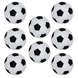 Zcbzbn 8 PCS Tischfußball Kickerbälle,Tischfuß Ball Kugeln Mini Ball,Schwarz und Weiß, 32MM Tischfußball, Reguläre Größe Kickerbälle, ABS Tabletop Fußball für Erwachsene Kinder Fußball