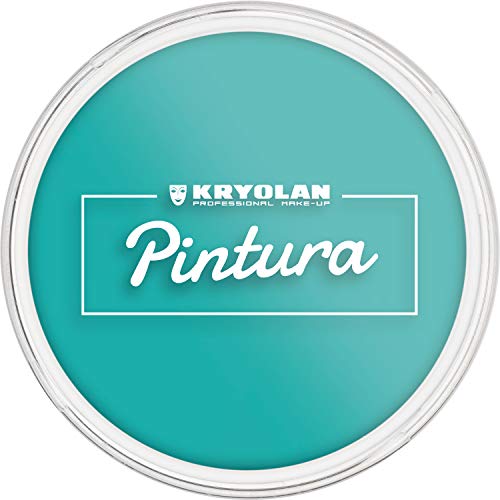 Kryolan Pintura Water Color Trucco 25 Ml, Colore: Blu Oceano, 26 Colori, Lavabile, Vegano, Senza Parabeni, Senza Glutine, Ideale Per Bambini, Feste, C