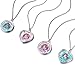 FROG SAC 4 Silver Unicorn Necklaces for Girls, Fairy Unicorn Shaker Pendant Necklace with Magical Glitter Pixie Dust for Little Girls - Unicorn Birthday Party Favors, Goodie Bag Fillers