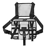 KINSPON Tacticals Chest Rigs - Bolsa deportiva para mujer y hombre, arnés de pecho, bolsa de pecho de gran capacidad, chaleco para exteriores, Gray