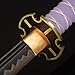 Sword Fort Handmade Katana Anime Cosplay, 1045 Medium Carbon Steel, Sharp Knives, Roronua Zoro, Luffy Sword - Purple