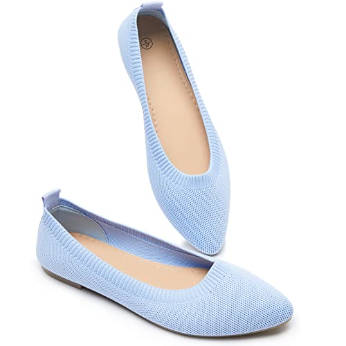 Image of BABUDOG Women's Mesh Flats Shoes Pointed-Toe Dress Shoes for Women Black Flats Comfortable Memory Foam Flats