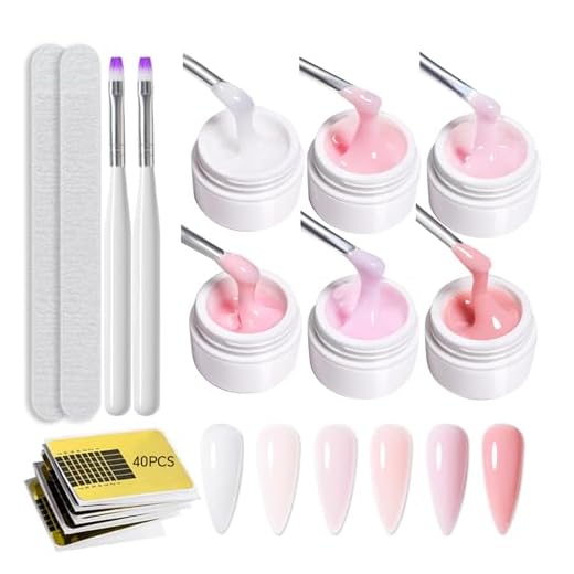 Builder Gel for Gel Nails 6 Farben Nails UV Set Aufbaugel für Gelnägel