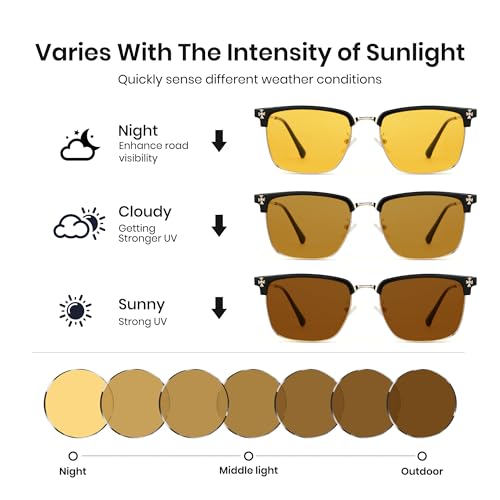 Image of Cyxus Retro Blue Light Glasses Men - Square TR90 Metal Blowline Frame Stylish Trendy for Computer Daily Work 8252