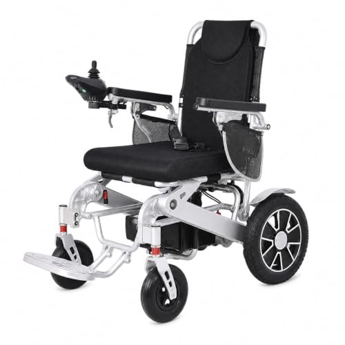 Image of EverActiv EcoFly Portable Foldable Electric Wheelchair | Lightweight 28kg Motorized Chair with Joystick | Lithium Ion Battery | Ideal for Elderly, Disabled & Patients | 100kg Load Capacity