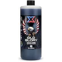 Chem-X Old Glory Touch-Free Active Foam Vehicle Wash, High-Clinging Foam Removes Road Film, Grease, Salt, and Bugs, High pH Soap for Trucks Cars and Equipment -32oz