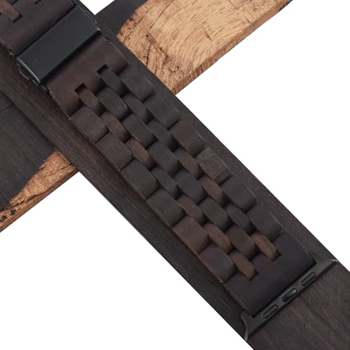 EdwardKwok Natural Ebony Wood Apple Watch Band 42–49mm — view 5