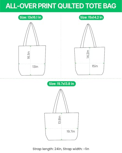 Bolso Tote Acolchado Floral Colorido Personalizado miniatura 3