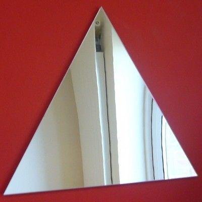 Triangle Miroir mural, Plastique, 35 x 35 cm
