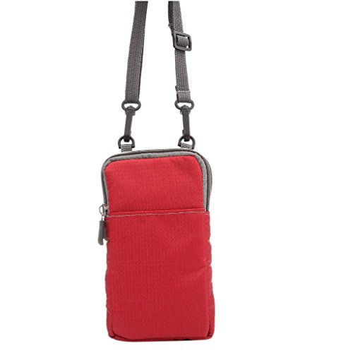 Universal Crossbody Cell Phone Purse Waist Pack Bag for Outdoor Sports Moblie Phone Carrying Cases Shoulder Belt Bag Pouch for iPhone 7 6/6S Plus Samsung Galaxy Phones Under 6.0'' from WaitingU