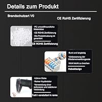 JOYELEC 56 Stück Verbindungsklemmen,Mischen mehrerer Spezifikationen Schnellanschlussklemme Kabelverbinder,Kompakten Steckklemmen, Kabel 0.08-2.5(4.0) mm²,250V,32A Leiter Klemme – Ansicht 2