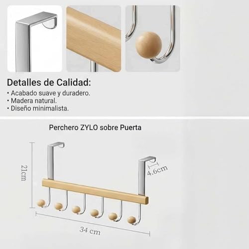 Ganchos para puertas de madera 3 Imagen adicional