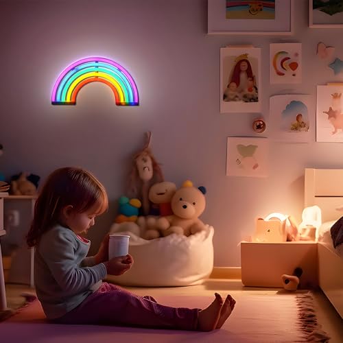 XIYUNTE Rainbow Neon Light, Led Rainbow Neon Sign for Bedroom