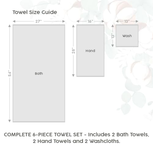 Wellness Hydration Solid 100% Cotton 6-Piece Bathroom Towel Set, Ivory by Micro Cotton - Used condition - Image 7