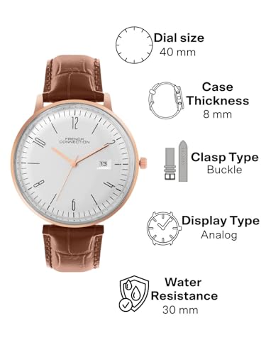 Image of French Connection Silver Sunray Dial | Analog Watch for Men's | FCN0163BRL
