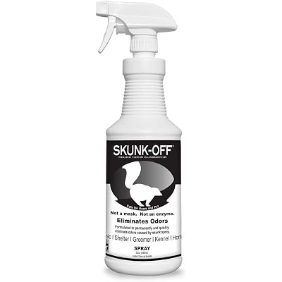 Skunk Off Odor eliminator pet spray 32oz - Safe for head & face - Ready to use skunk odor remover. Non-enzymatic formula safe for pets & people.