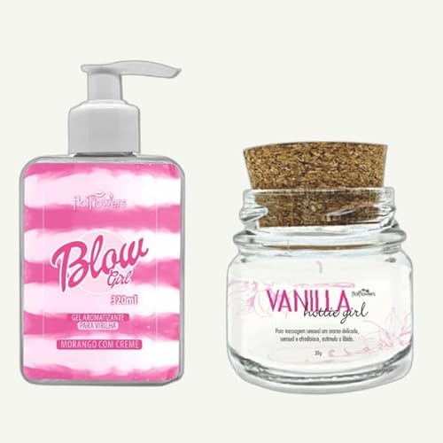 Gel Deslizante Hidratante Blow Girl Hot Flowers Aromatizante Beijavel Para O Corpo Pele Macia 320ml