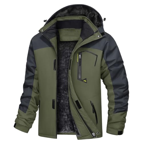 Veste de ski homme imperméable thermique en polaire Army EN8 3XL