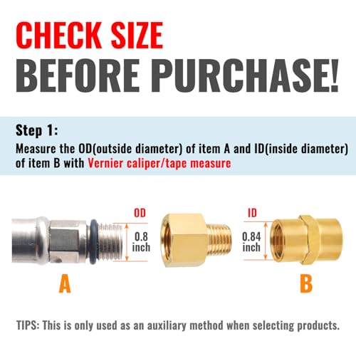 Brass-Pipe-Fitting-SUNGATOR-12-Inch-Male-Pipe-x-12-Inch-Female-Pipe-Brass-Fitting-Adapter-12-NPT-Male-to-12-NPT-Female-Pipe-Fitting-Adapter-12-Brass-Pipe-Extension-Fittings-Pack-of-2