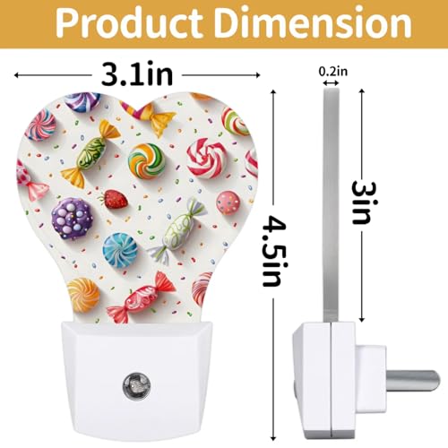 Luces nocturnas LED auto-regulables para pared 2 unidades miniatura 4