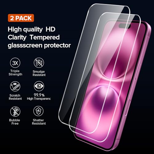 Image of ivoler 3-in-1 Case for iPhone 16 Plus 6.7 inch, Clear