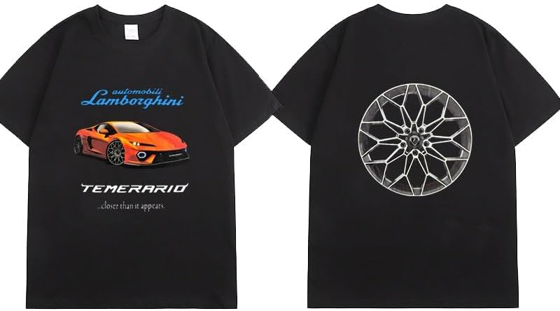[HCIRJF] ランボルギーニカウンタック LPI 800-4 2021-2024 関連車両向け Tシャツ レーシング 夏季 半袖