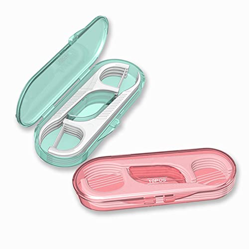 Setaria Viridis Flosser Dispenser Dental Floss Case Travel Floss Professional Toothpicks Sticks with Travel Case Superfine Floss Picks Dental Picks for Teeth Cleaning 20pcs