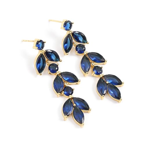 Cubic Zirconia Wedding Earrings for Bridal Elegant Rhinestone Crystal Drop Dangle Earrings for Women Bridesmaids Guest Party Prom Jewelry Trendy