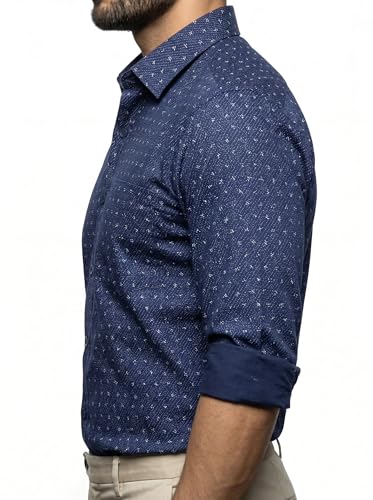 Image of Amazon Brand - INKAST Men's Printed Cotton Shirt | Full Sleeve | Regular Fit | Comfortable Formal Stylish Shirt for Men | Man Shirts for Professional Look