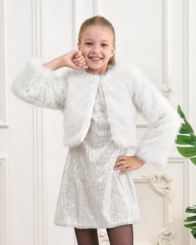 Image of BOLEROSE Girls Faux Fur Bolero Jacket