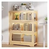 【Porte retournée】 Cette vitrine a un design de porte retournée unique. La porte peut être tournée vers le haut à 90° et peut planer. Une fois soulevée, la porte peut être placée dans l'armoire, qui n'occupe pas du tout l'espace de l'allée, montrant un design humanisé.
