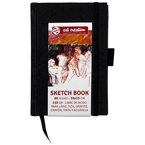 Talens Art Creation Cuaderno Bocetos Negro 80 hojas 10x15cm 110g