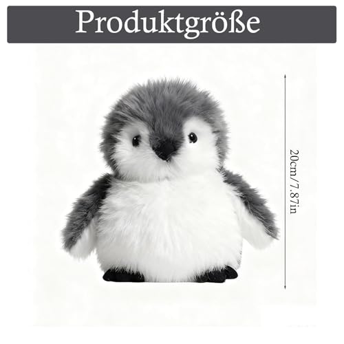 JcvPot Pinguin Kuscheltier, Weiches Stofftier Für Kinder Und Babys, Kuscheltier Pinguin Plüschtier 20 cm, Plüschtier Pinguins Geschenk, Ideal Als Erster Spielbegleiter Und Dekoration