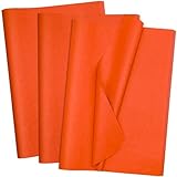 Jkopsnr 100 Sheets Orange Tissue Paper 20x14 Inches for Bags Orange Wrapping Tissue Paper Bulk for DIY Crafts Birthday Thanksgiving Holidays Decor