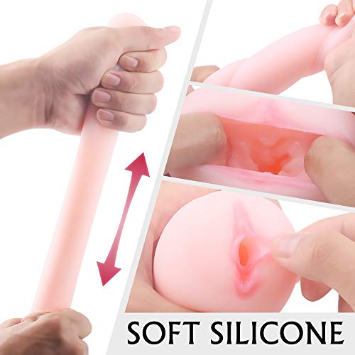 Image of 【Maiden Girl】 Super Stretch Male Masturbation Egg, Realistic Pocket-Sized Pussy Stimulator with Strong Suction, Adult Sex Toy for Male Masturbation with 3D Simulation of Vagina,4.2in Length