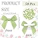 50 Pcs Premade Ribbon Bows Twist Tie Bows Baby Shower Bows Satin Ribbon Bows Self Adhesive Satin Bows for Gift Wrapping for Crafts Baby Shower Birthday Party Wedding Decorations