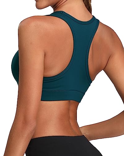 Image of Oalka Women's Racerback Sports Support Workout Running Bras | Oalka Women's Racerback Sports Support Workout Running Bras