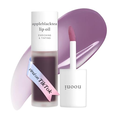 Image of NOONI Korean Lip Oil - Appleblacktea | Long-Lasting, Moisturizing, Plumping, Revitalizing for Dry Lips, Waterproof, No Peel Off, Hydrating Lip Stain, Stocking Stuffers, Teen Girl Gifts, 0.12 FL Oz