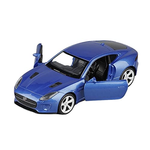 Modèle réduit de voiture en alliage Jaguar F-Type bleu de collection