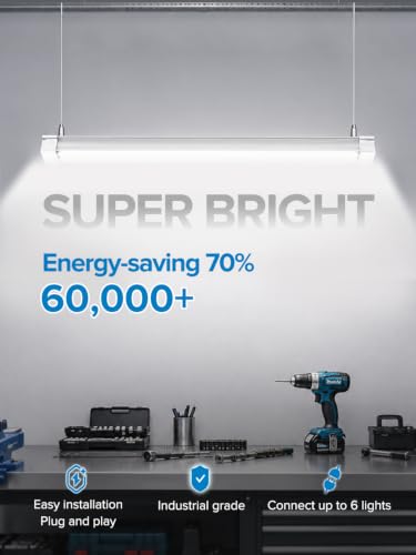Image of 1.5FT LED Shop Lights, 35W 3500LM 5000K Ultra-Bright Linkable Shop Light