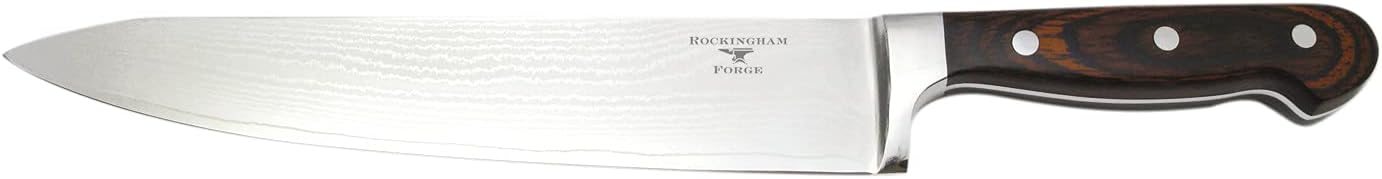 67 Layered Damascus Steel 10” Chef's Knife with Riveted Pakkawood Handles and Full Tang Construction RF-6724