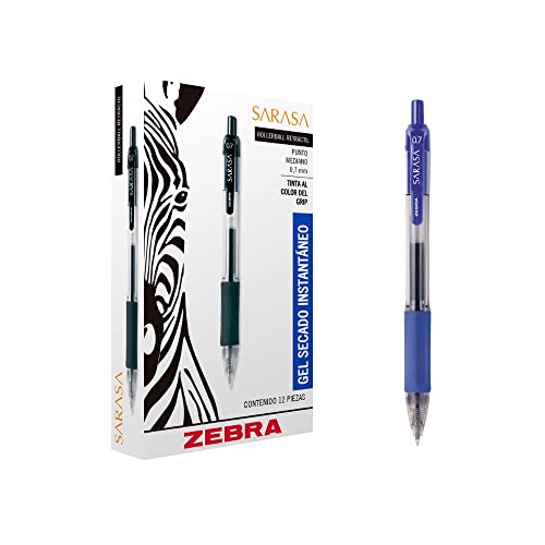 Caneta Esferográfica Zebra - Sarasa Gel 0,7mm Azul