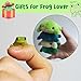 Agromusk Cute Frog Keychain,Kawaii Frog Plush Keychain,Green Frog Purse Bag Charms Funny Frog Decor Car Keys Gifts (Green)