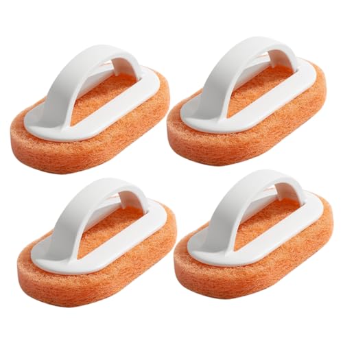 IWOWHERO Kitchen Accessory 4pcs Cleaning Brush Handle Soft Pp Scrubbers for Dishes Pots Dinnerware