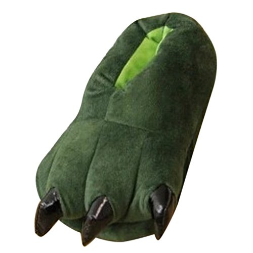 zapatillas dinosaurios Happy Cherry - Zapatos Animal Dinosaurio de Franela Zapatillas Costume Traje de Disfraz para Mujer Adulto Unisex - Dinosaurio - Talla ES 35-40