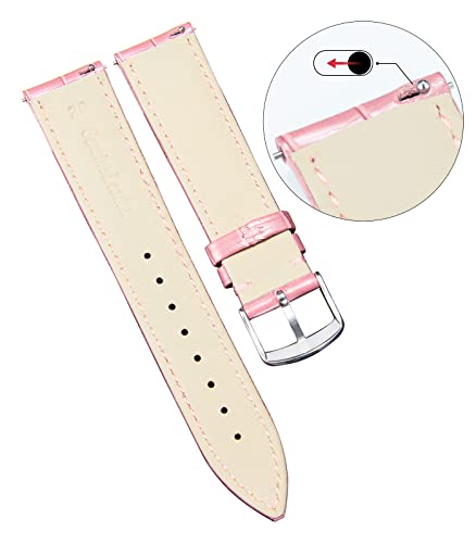 Image of BINLUN Leather Watch Band Genuine Calfskin Replacement Watch Strap Quick Release Crocodile Pattern 10 Colors 13 Sizes for Men Women(10mm,12mm,14mm,16mm,17mm,18mm,19mm,20mm,21mm,22mm,23mm,24mm)