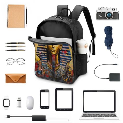Mochila escolar Pharaoh con impresión 3D de juegos para estudiantes de primaria 40x28x16cm 4
